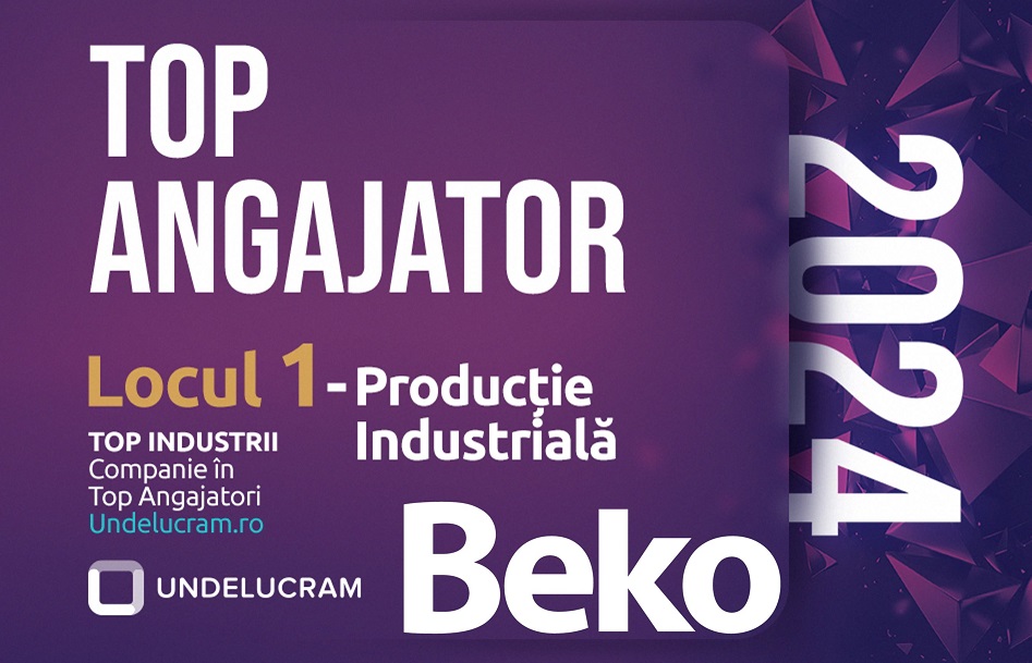 Conform voturilor de pe Undelucram.ro, Beko România este cel mai apreciat angajator din sectorul industrial